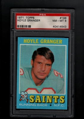 1971 Topps #198 Hoyle Granger PSA 8 NM-MT NEW ORLEANS SAINTS